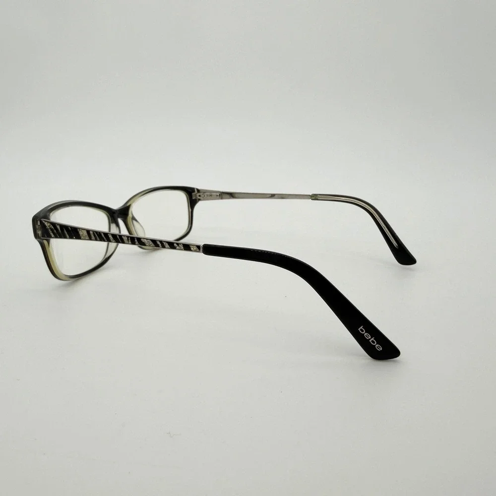 Bebe BB5122 Jet Eyeglasses Frames Black Zebra‎ Temple 53□15 w/ Case
